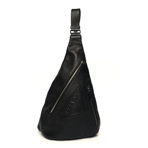 prada vitello daino sling|Prada Men's Vitello Daino Leather Sling Backpack.